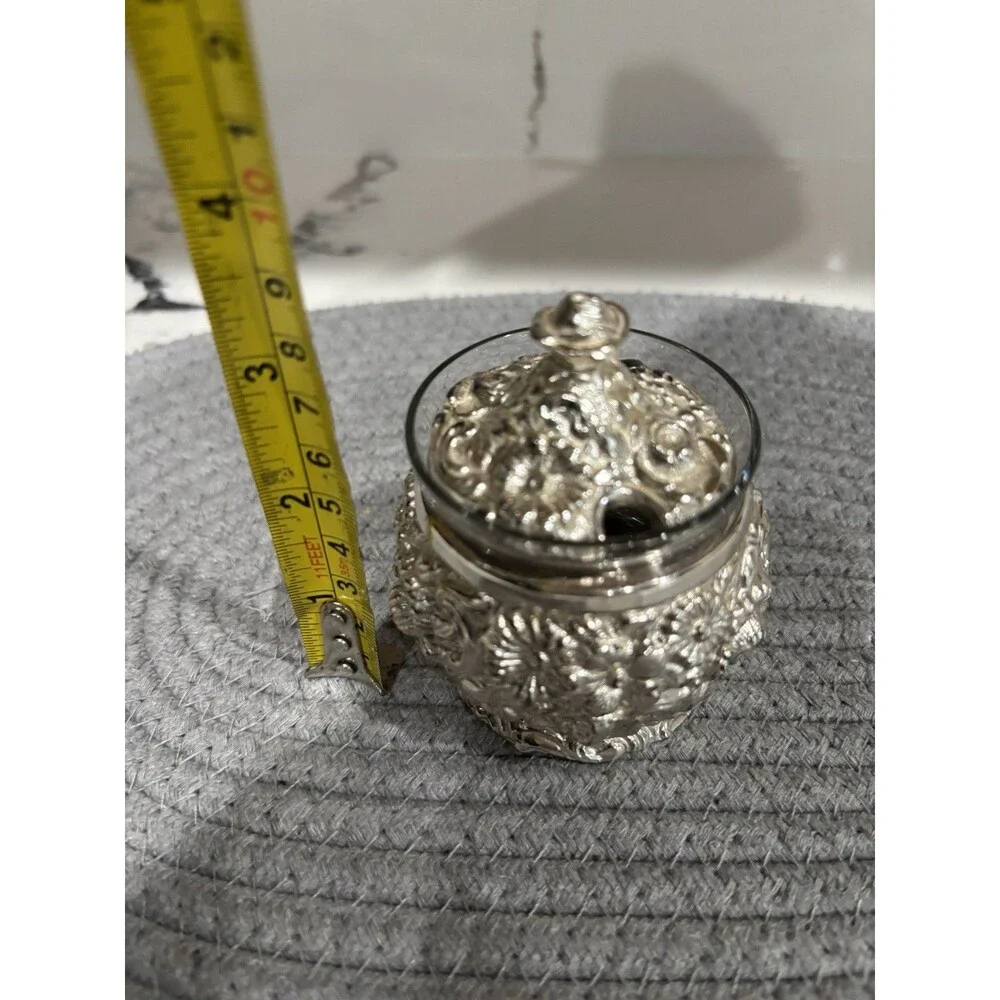 Vintage Harrison Fisher HF-0918 Silver Plated Sugar Bowl Condiment Jar